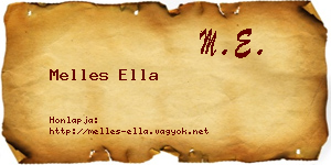 Melles Ella névjegykártya